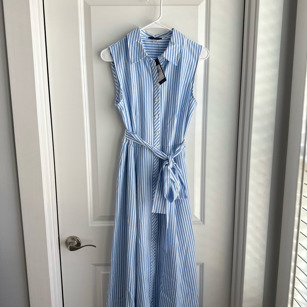 NTW! Tommy Hilfiger Light Blue Striped Maxi Dress